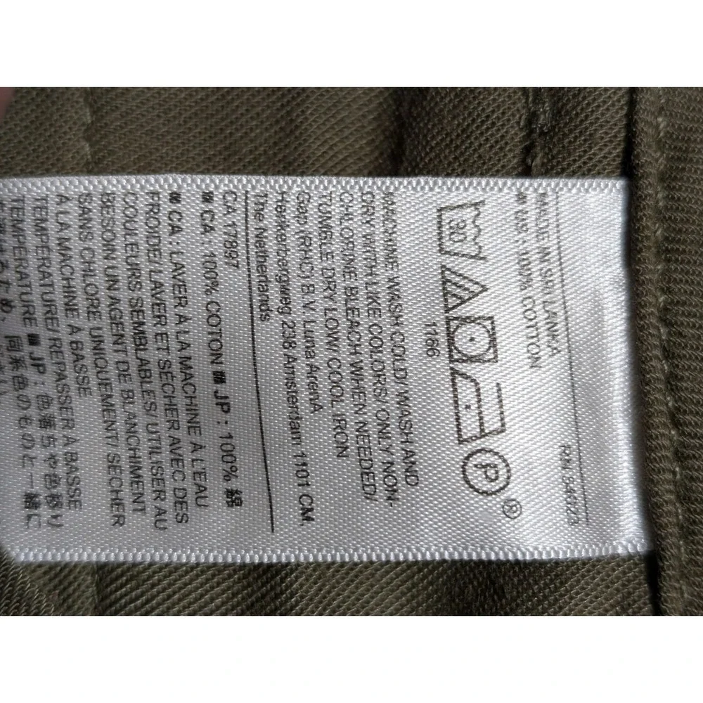 Banana Republic Mens Relaxed Fit Cargo‎ Pants Olive Green Cotton Twill 36x27